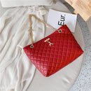 Ladies Shoulder Chain Handbag PU Leather Shopping Top-handle Bag Large Totes