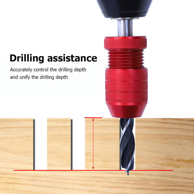 Drill Locator 8-12.7mm Twist Drill Bit Depth Stop Ring Woodworking Tools Newly