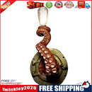 Octopus Wall Light Monster Tentacle Lamp Holder Bulb Light Home Decor (Red)