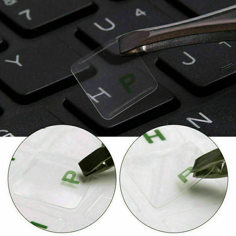 Russian Transparent Waterproof Stickers For PC Laptop Q2V9 Letter W1K5 W1V5