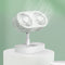 Telescopic Folding Fan Silent Summer Student Desktop Cooling Fan (White)