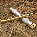 Brass Metal Fire Piston Outdoor Emergency Fire Tube Camping Survival Tool