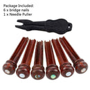 1 Set Acoustic Guitar Wood Bridge Pins Inlaid with T5E3 H3R8 Dot Abalone F8V4