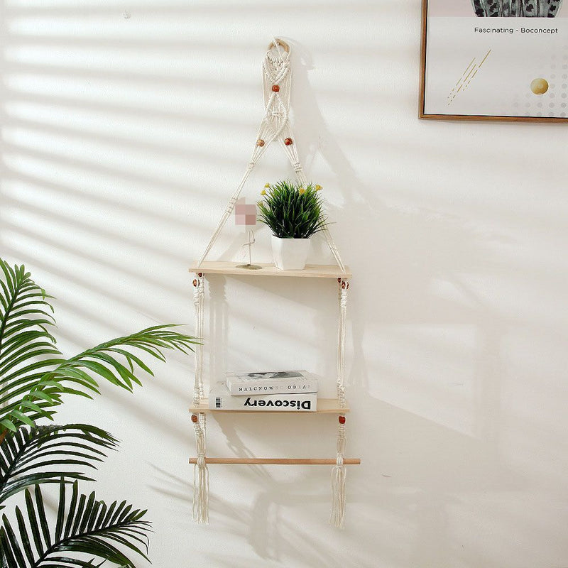 Decoration Hanging Basket Plants Holder Basket Flower Pot Hanging Cotton Rope