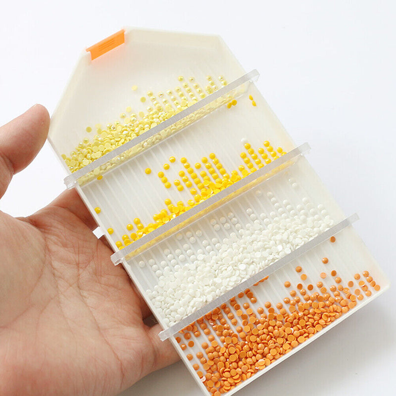 DIY Diamond Painting Tools Turning Drill Plate Mosaic Tray w/ Clean Brush