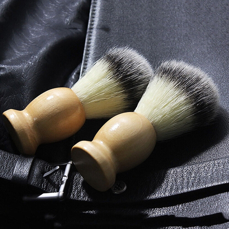 Practical Men Shaving Brush Wooden Handle Beard Grooming Accessories Face Care