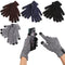 Women Thick Plush Knitted Wool Mitts Full Finger Mittens Sport Cycling Gloves
