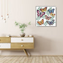 Partial Cross Stitch 14CT Colorful Butterflies Counted DIY Animal Embroidery Art