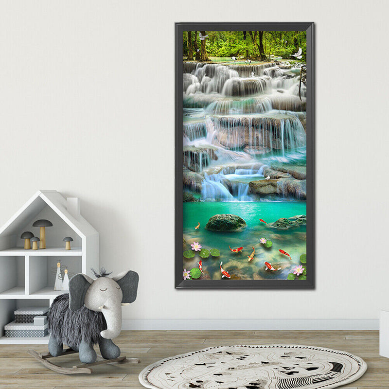 5D Diamond Painting Full Square Drill Waterfall Picture of Rhinestone