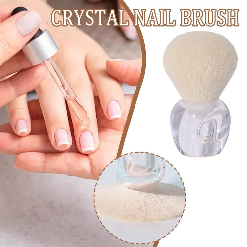 Nail Dust Cleaning Brush Crystal Handle Manicure Blush Powder Makeup Brushes~