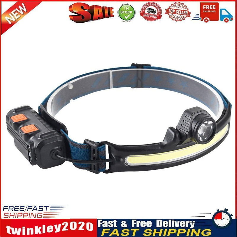 Sensor LED Headlight COB USB Headlamp Camping Riding Head Torch (W678-1) Newly