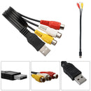 Audio HDTV TV Video Adapter AV Cord USB Male To 3-RCA Female Converter Cable