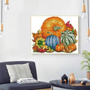 Partial Embroidery Pumpkin Printed Cross Stitch Cotton 14CT 2 Strands Needlew