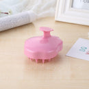 Silicone Scalp Massage Shampoo Brush Body Brush Hair Comb (Pink)