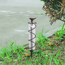 Glass Spiral Rain Gauge Garden Metal Iron Water Rain Measurement Guage for Yard