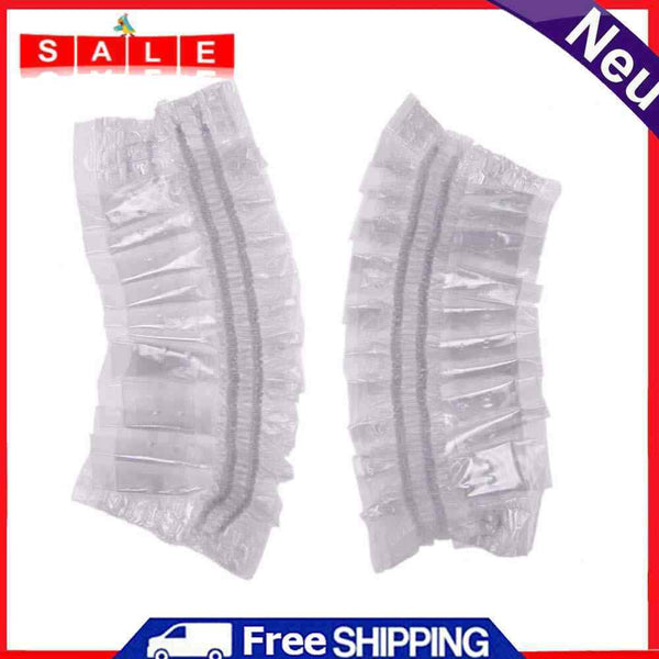 100pcs Disposable Waterproof Earmuffs Ear Cover Hair Bathing Plastic Tools
