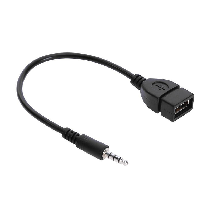3.5mm Male to USB 2.0 Female Car AUX Stereo Audio Adapter Cable