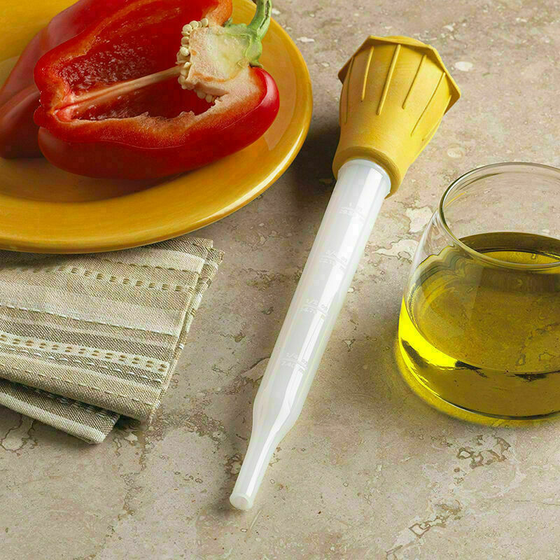 CHICKEN TURKEY MEAT CLEAR LIQUID GRAVY JUICE BASTER PUMP A8W0 BBQ P6U9 B8B5