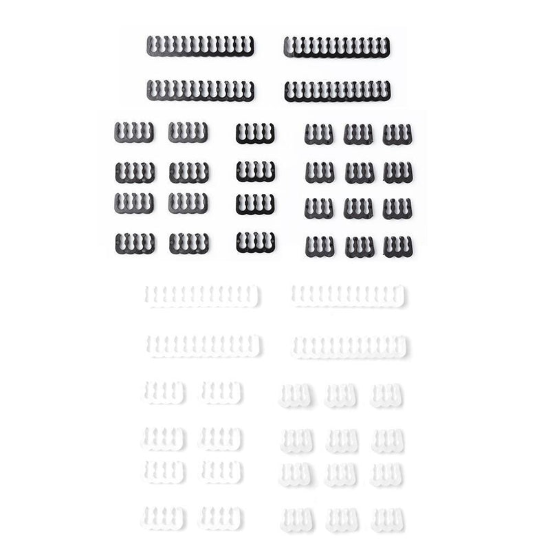 24pcs 6/8/24 Pin Cable Comb for 3.0-3.6mm PC Power Cables Wiring (White)