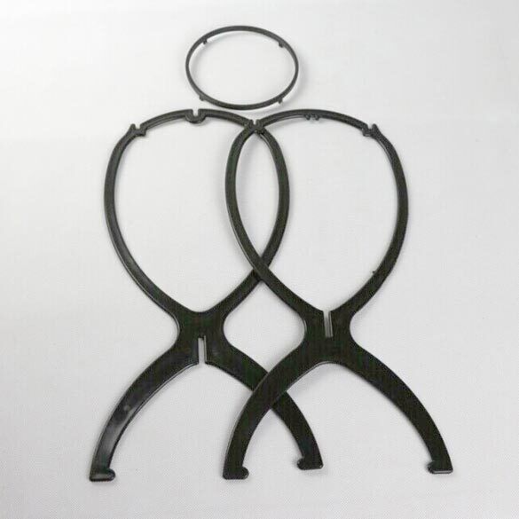 Plastic Folding Stable Durable Wig Hair Cap Display Holder Stand Tool Black