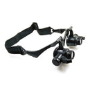 10/15/20/25x Watch Headband Magnifier Glasses with LED Head Jewelry Loupe Newly