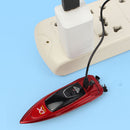 2.4GHz RC Boat High Speed LED Lights Waterproof Electric Ship Toys (Red) Newly