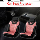 Car Seat Cover Set Butterfly Pattern PU Leather for 2 Bucket Seats (Pink) Newly
