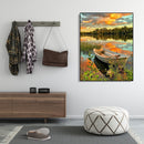 Painting By Numbers Kit DIY Boat Grove Hand Painted Canvas Oil Art Picture