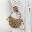 Ladies Vacation Beach Mini Purse Shoulder Crossbody Messenger Straw Weave Bags