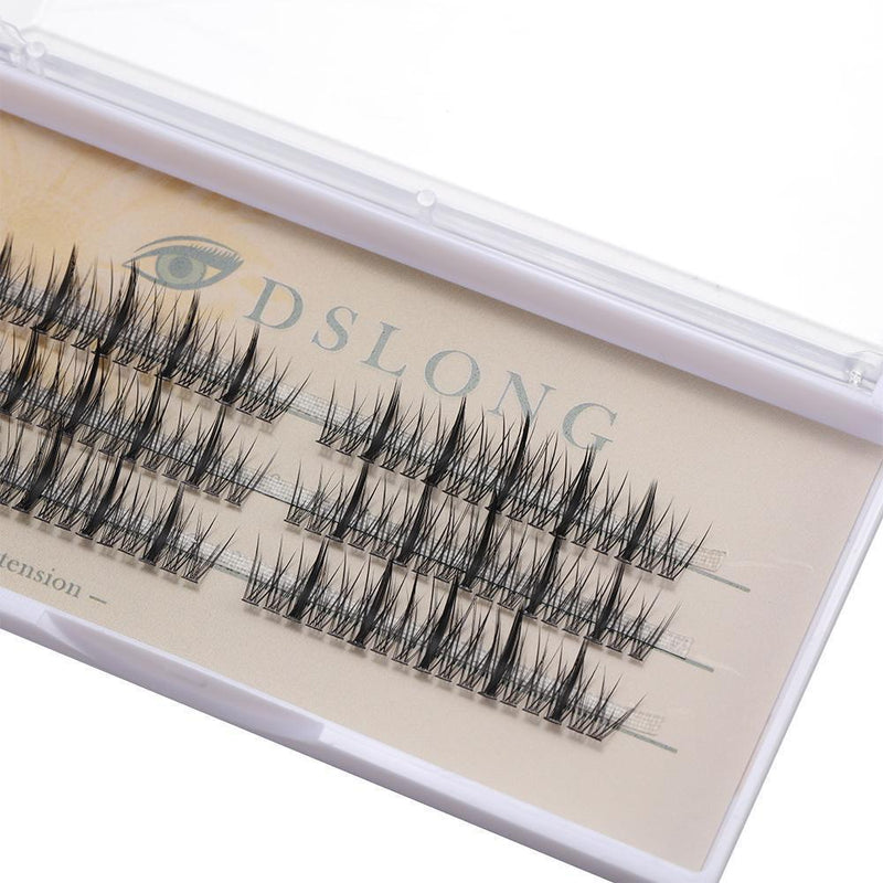 Dramatic Long Volume Fluffy V-shape Individual Lashes False Eyelashes Segment