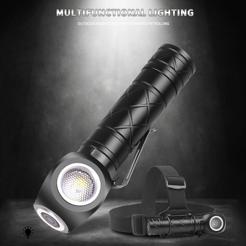 800LM Portable LED Headlight Magnetic Charging Adjustable Power Display Lights