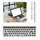 Hot Swap Keyboard Kit Bluetooth-compatible with 72pcs Red Shafts (White)