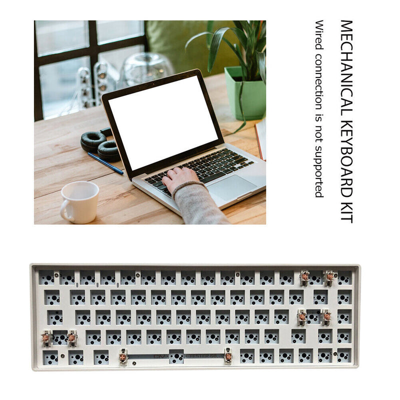 Hot Swap Keyboard Kit Bluetooth-compatible with 72pcs Red Shafts (White)