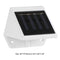 2X4LED Fence Lamp Solar Powered Plastic Stair Wall Light Outdoor Garden