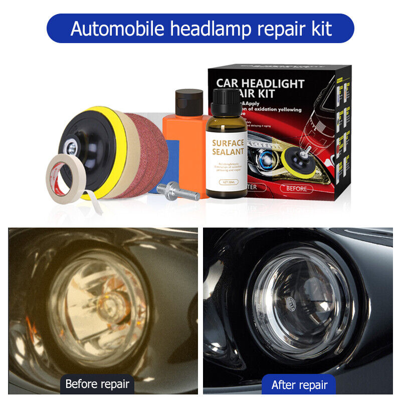 Car Headlight Repair Tool Set Car Headlight Restoration System -