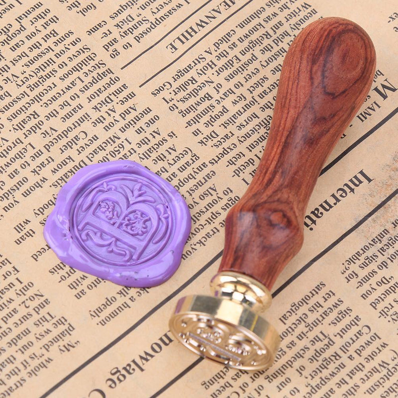 Ancient English Alphabet Letter Metal Seal Wax Stamps Sticks Candles Set (B