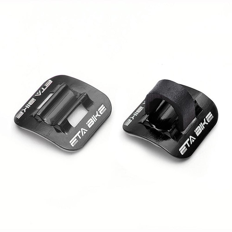 5pcs Bike Brake Cable Guide Clips Aluminium Alloy C Buckles Clamp (Black)