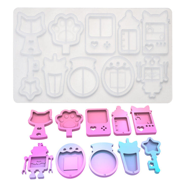 Epoxy Keychain Mold Quicksand Shaker Mold Silicone Mould Hanging Pendant