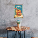 Home Weatherproof Retro Chic Food Sign Iron Painting Wall Drawing Templates