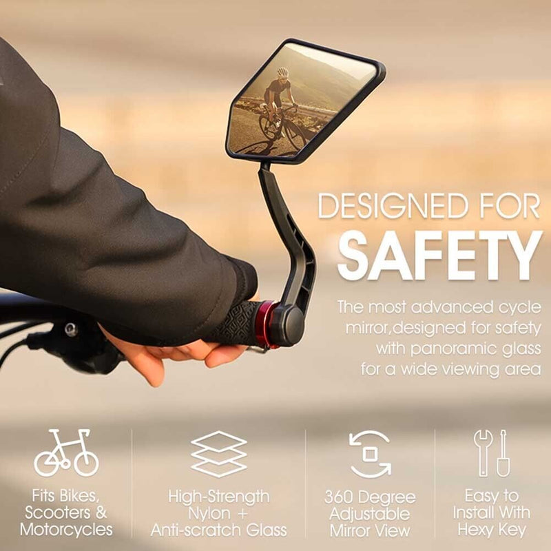 #A WEST BIKING Universal Bicycle Rearview Mirror Balance Bike Mirror Aaccessorie