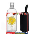 Motivational Glass Water Bottle Time Marker & Leakproof Design (750ml) Newly