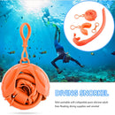 Silicone Foldable Snorkel Tube with Storage Case Roll Up Snorkel (Orange) Newly