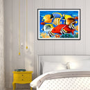 5D DIY Full Drill Diamond Painting Colorful Fish Cross Stitch Embroidery Mosaic