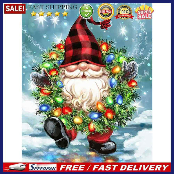 5D Diamond Painting Kit DIY Cartoon Gnome Full Round Drill Mosaic Wall Pictur