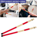 Drum Sticks Brushes Kit?Jazz Folk Acoustic Music w/ velvet black bag V4Y8
