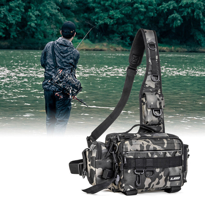 Outdoor Fishing Tackle Bags Fishing Reel Lure Single Shoulder Crossbody Bag