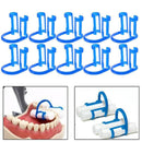20PCS Blue Disposable Cotton Roll Holder Clip Dental Dentist Clinic Holder~