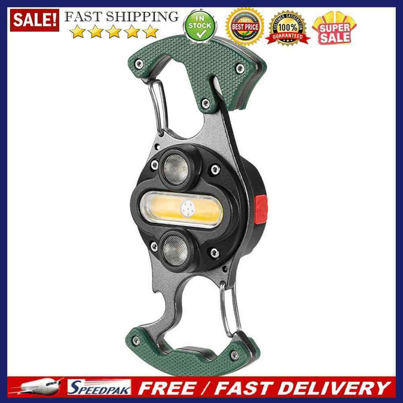 Portable COB Work Light Mini Keychain Flashlight Rechargeable Camping Lights