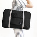 Solid Color Waterproof Foldable Travel Bags Portable Luggage Bag (Black) Newly