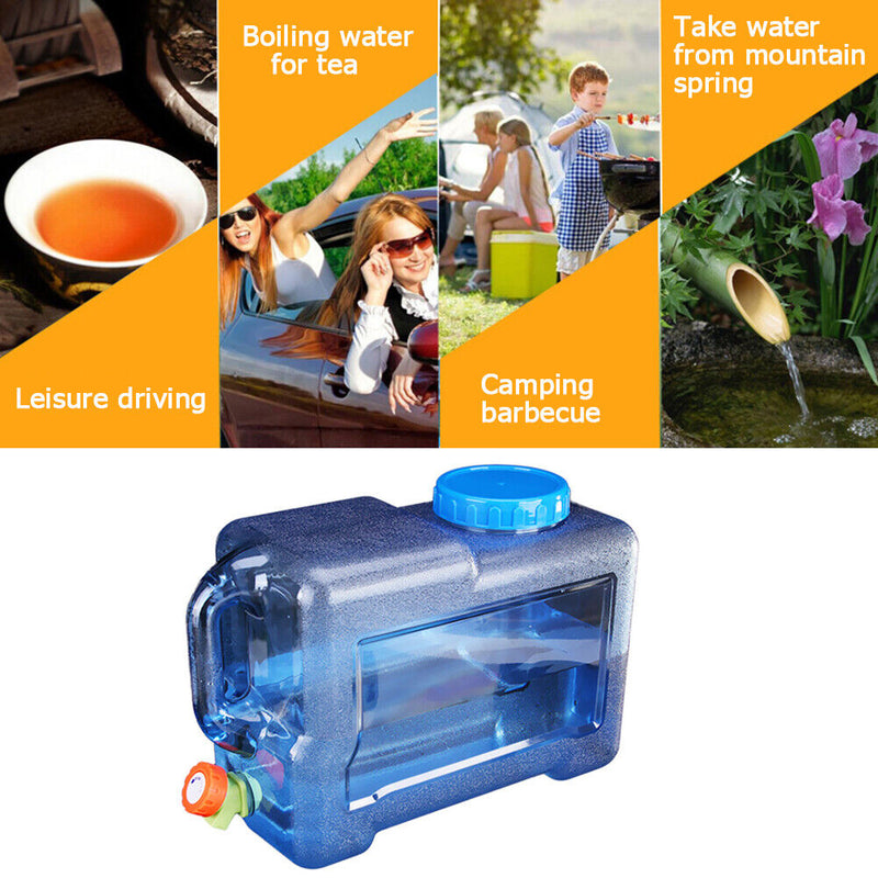 12L Water Bottle with Faucet Water Bag Large Capacity for Picnic Barbecue Hiking